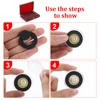 50PCS Wooden Coin Collection Box - Wood Storage Case for Commemorative Coins Organizer Home Organizer adjustable inner pads 5