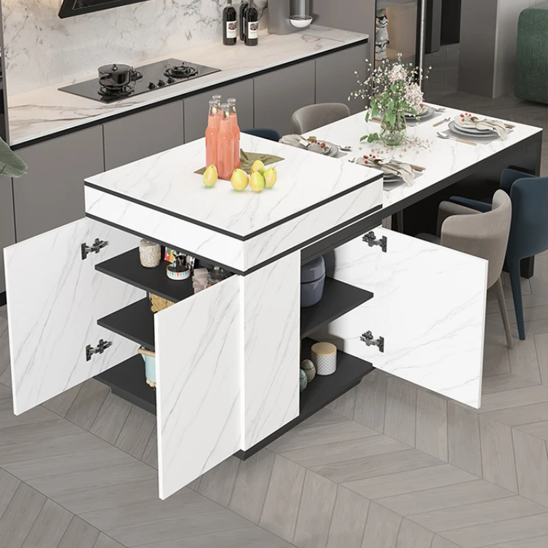 

Стол Zhongdao, обеденный стол, встроенный выдвижной домашний открытый кухонный барный чайный столик, кухонная стойка