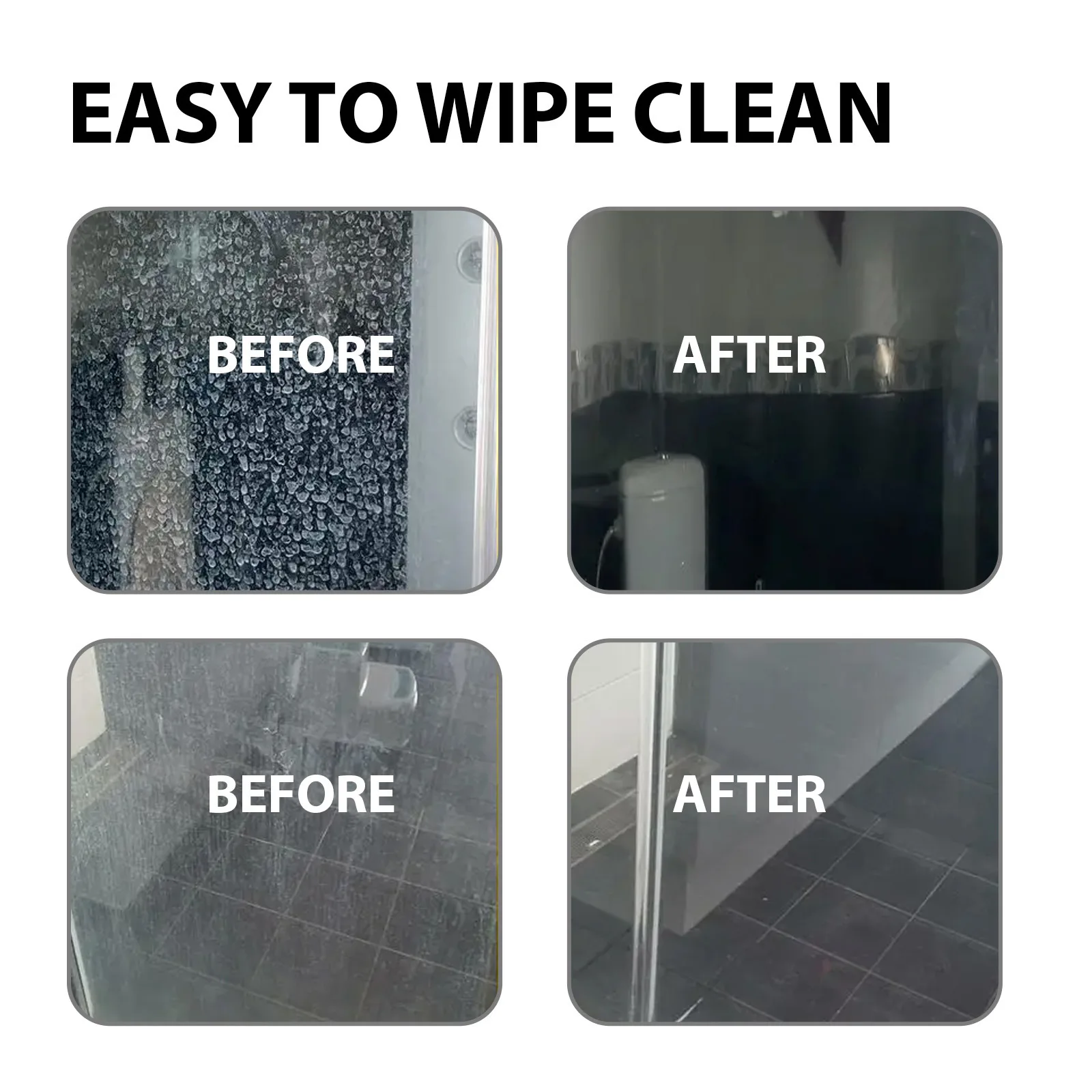 Bathroom Glass Cleaner Liquid Shower Door Hard Water Removal Car Window Degreaser Mirror Brightening Glass Descaling Spray