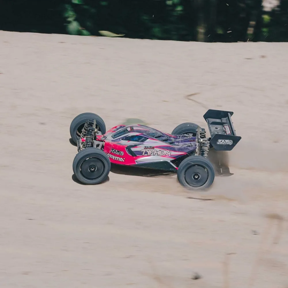RC Car 1/8 TLR Tuned Typhon 4WD Roller Buggy Pink/Purple ARA8306 for rc car parts