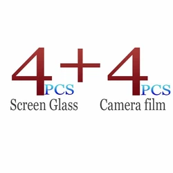 Premium Anti - Scratch Glass Screen and Camera Protector Duo (4 Glass 4 Lens film)