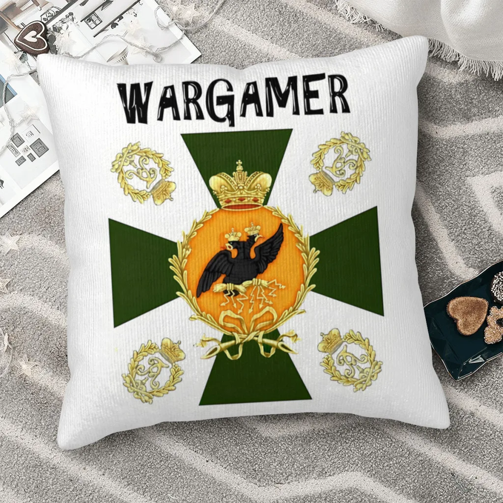 

WarGamer Russian Napoleonic Period Hug Pillowcase French Empire Napoleon Backpack Cojines Sofa DIY Printed Car Throw Pillow Case