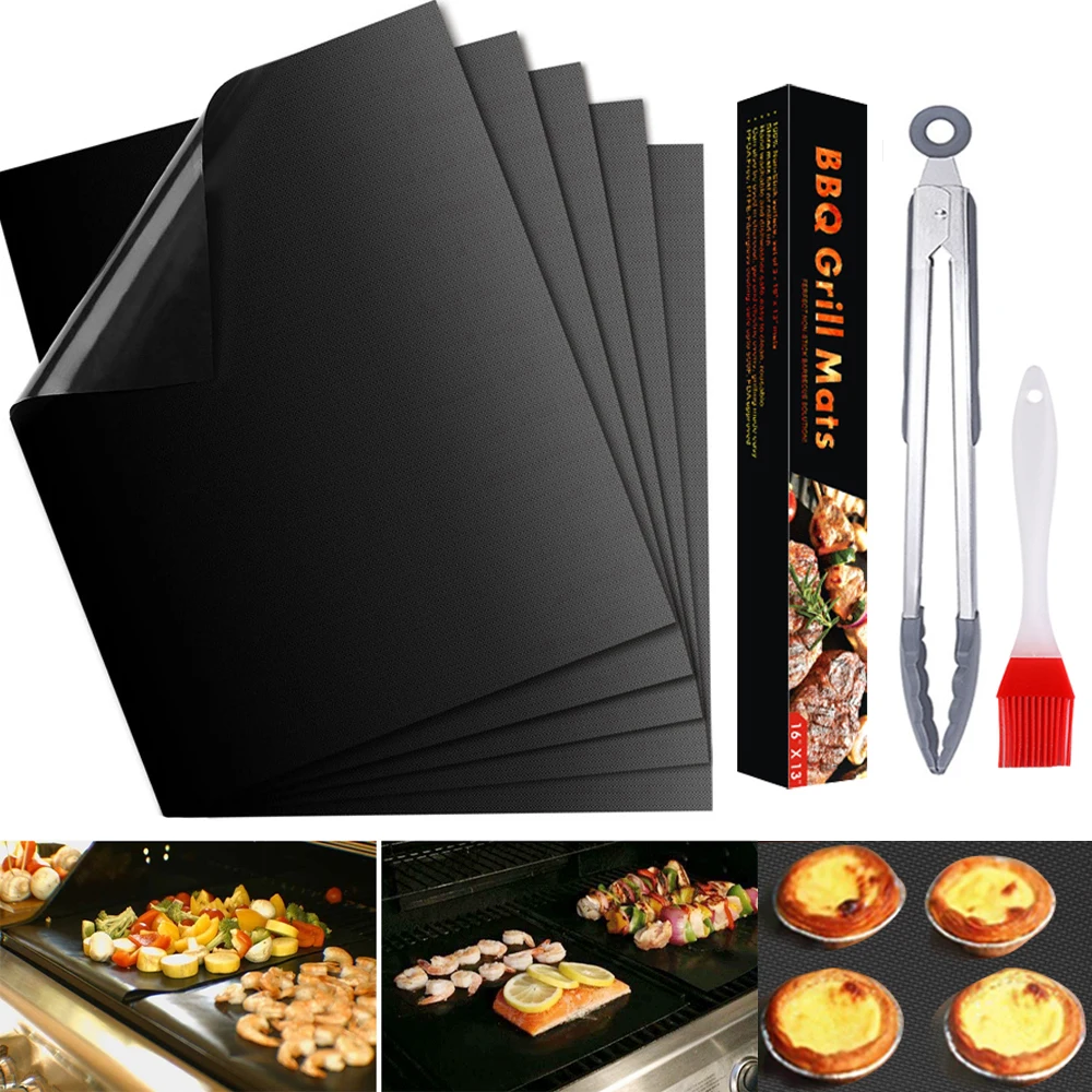 Reusable and Heat Resistant Baking Pad Mat BBQ Grill Mat Accessories Non-Stick Reusable and Heat Resistant Baking Pad Mat BBQ Grill Mat Accessories Non-Stick