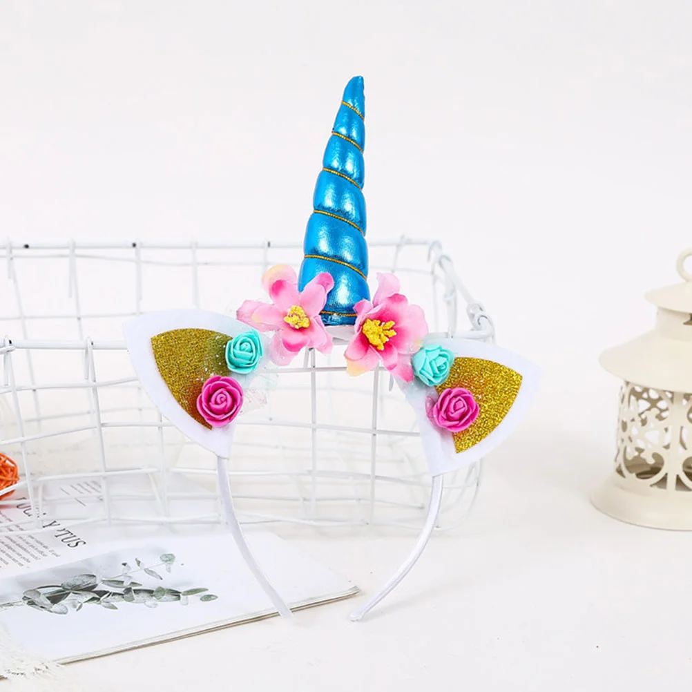 5 Pcs Hair Band Accessories for Kids Flower Headwrap Halloween Headband Bow Headdress Unicorn Hoops Child 6