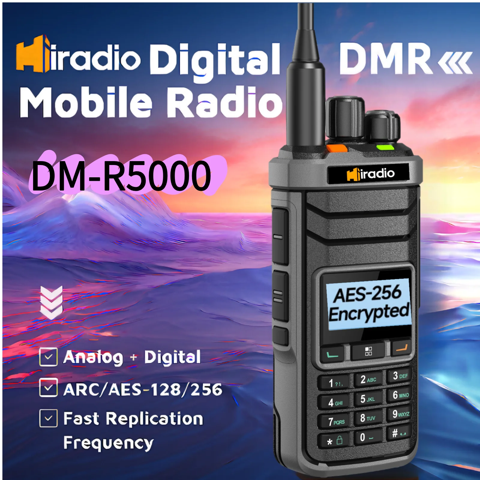 Iradio R5000 デジタルトランシーバー デュアルモード DMR/アナログ