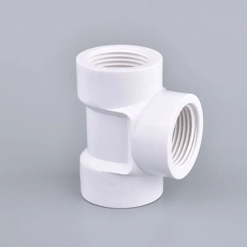 2pcs 1/2 3/4 1 Inch PVC Pipe Female Threaded Straight Elbow Tee End Cap Connector Aquarium Fish Tank  Water Pipe Jiont Fittings drip tape kit Watering & Irrigation Kits