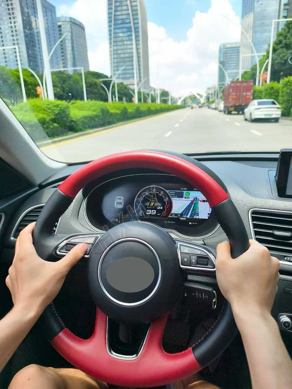 Car Digital Cluster Instrument CockPit LCD Center Speedmeters Dashboard For Audi