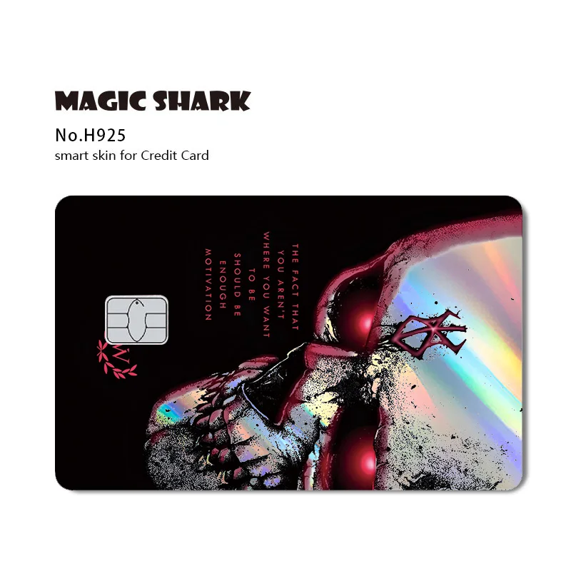 Magic Shark Dark Anime Holographic Card Sticker Skin