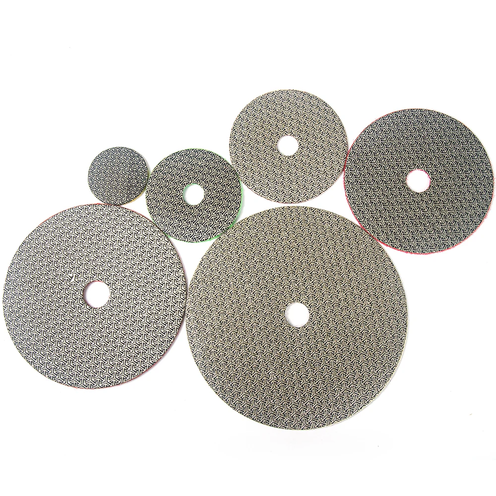 

4 inch 100mm Electroplated Diamond Polishing Pads 100mm Soft Sharp Polishing Discs For Concrete Granite Marble Stone Sanding