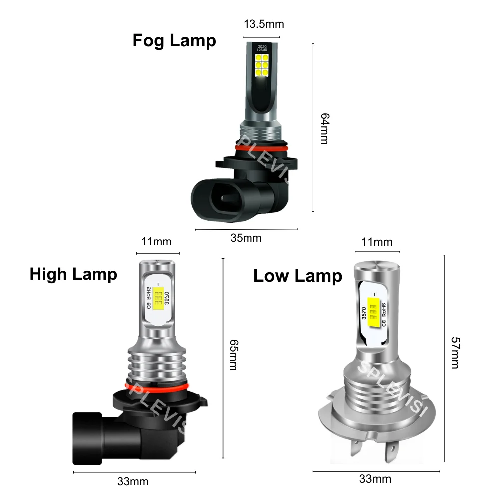 Car Light  LED High Beam 9005 Low Beam H7 Foglight 9006 For Subaru Outback 2005 2006 2007 2008 2009 Auto Headlight Bulbs