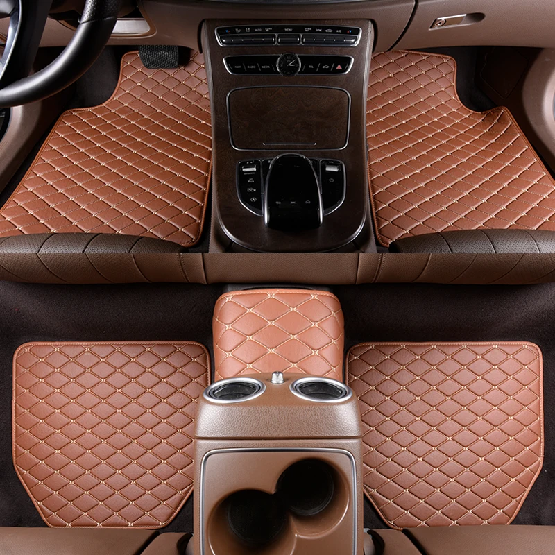 5 pcs Waterproof Leather Car Floor Mats Auto Foot Pad Protector Automobile Interior Carpet Car Accessories