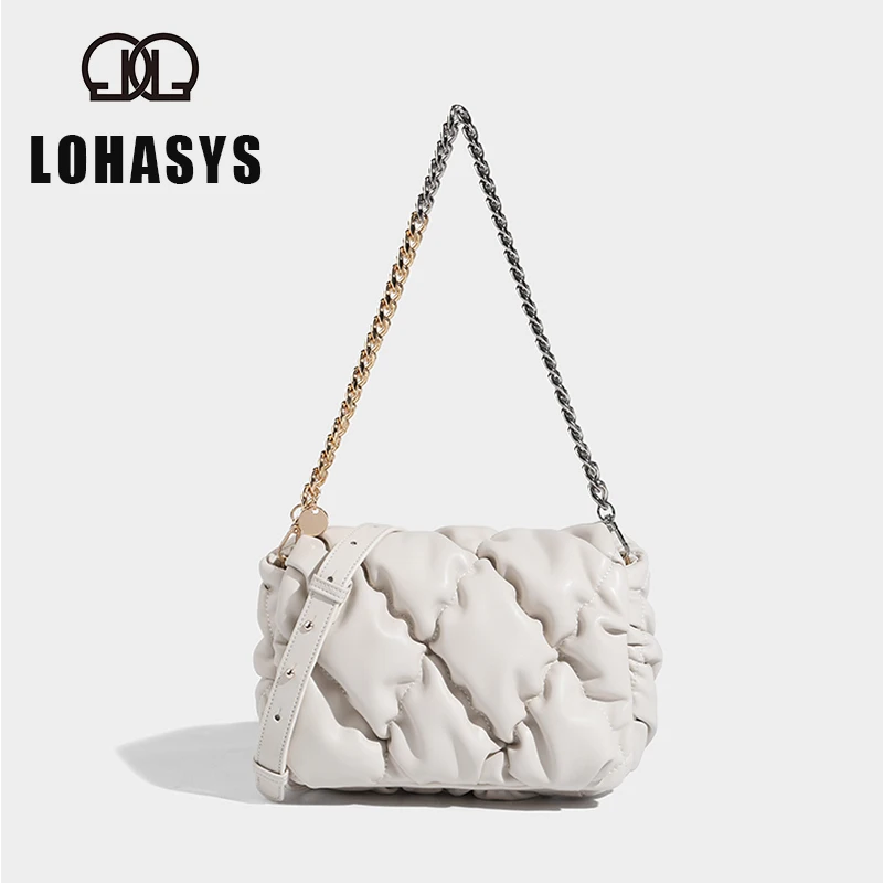 

LOHASYS rhombus cross type women's handbag single shoulder bag soft bag fashion luxury handbag designer original design