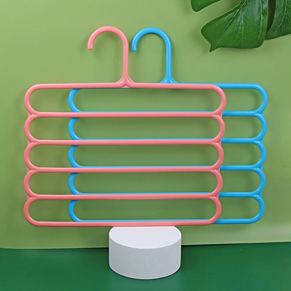 Clothes Hanger Pants Rack Clothes Rack Storage Hanger Coat Organizer Towel Holder Multi-Layers Clothes Hangers Trousers Holders Closet Storage Organizers 5 Layers Pants Towel Scarfs Racks Storage Organization