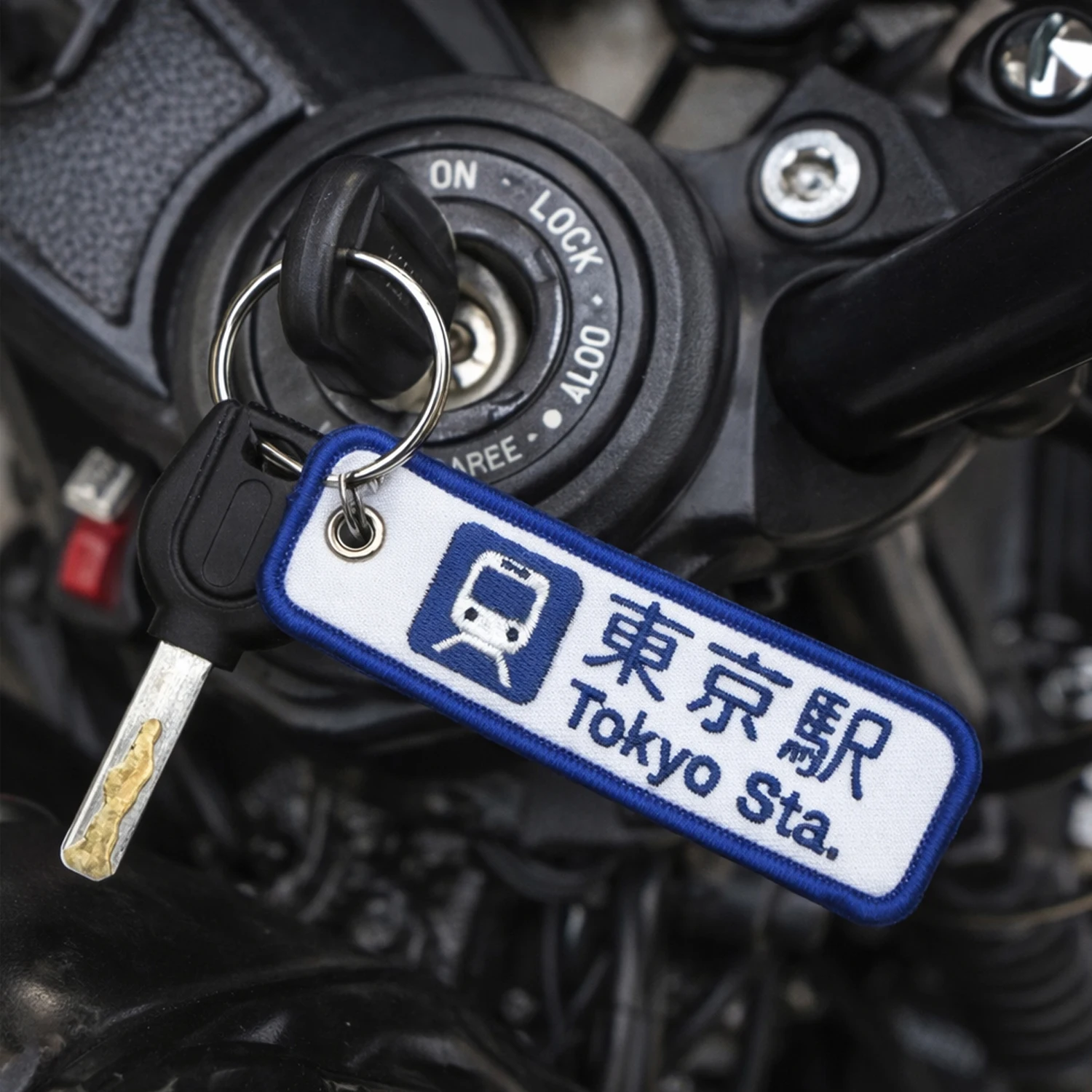 Tokyo Station Double Sided Embroidered Logo Keychain - Stylish Accessory