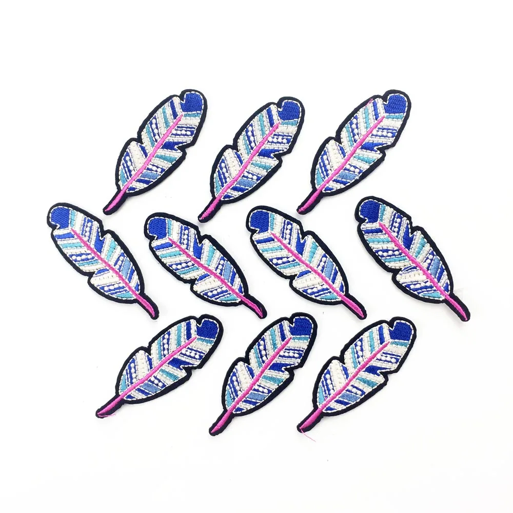 Feather Embroidered Iron On Patches For Clothing Iron On Sticker DIY