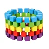 50pcs Colorful Kids Wooden Cube Building Blocks Toy Squares Stack High Game Brick Educational Toys for Boys Girls Birthday Gift 6