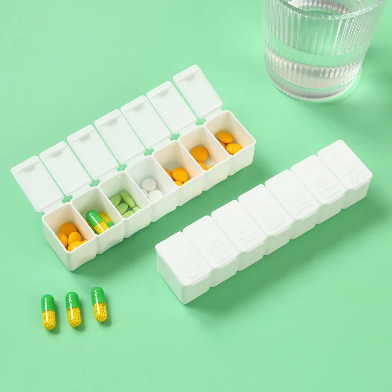 Compact Weekly Pill Organizer & Travel Medicine Storage Case