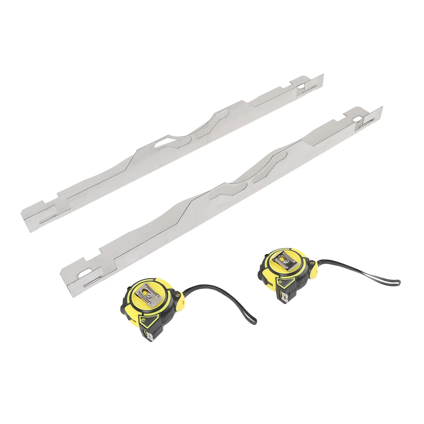 Toe Plates Wheel Alignment Tool Stainless Steel Wheel Alignment Tool Plate with 3 Meters Tape Measure for Cars Sedans SUVs