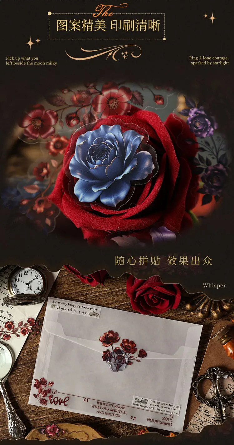 15 teile/paket Vintage lange streifen Blumen Aufkleber DIY Dekorative Junk Journal Aufkleber Für Sammelalbum Label Tagebuch Album Planer – Detail 6
