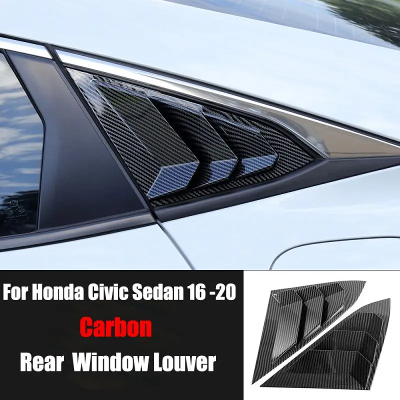 Sleek Rear Side Window Louvers with Carbon Finish