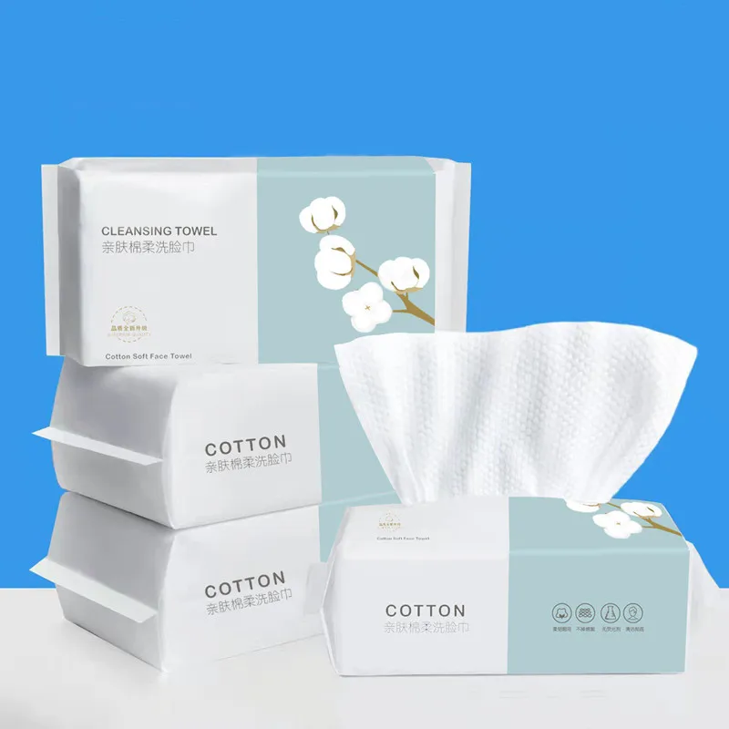 Pearl pattern disposable face towel cotton gentle facial cleansing reusable dry and wet makeup towel