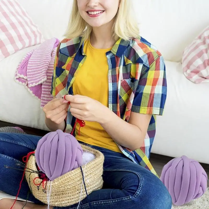 면 DIY 자이언트 울 벌크 청키 원사, 슈퍼 소프트 세탁 가능 뜨게 원사, 팔 뜨게 소파 침대 담요 베개 애완 동물 침대용
