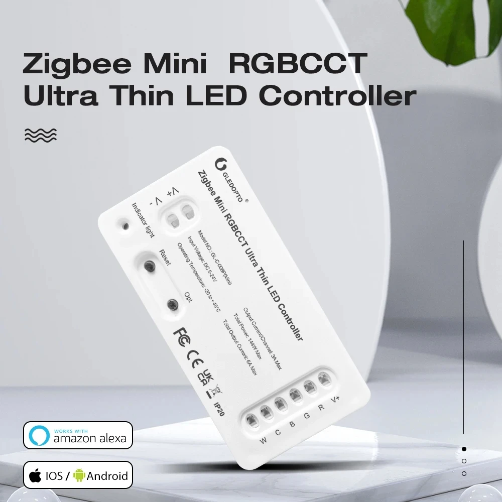 Zigbee Mini LED Controller DC5-24V RGBCCT RGB WWCW LED Strip Controller TV Backlight Kitchen Lighting Work with Alexa Voice thermometer digital instant read meat thermometer food cooking temperature tester with rotatable probe backlight for grill bbq milk kitchen use