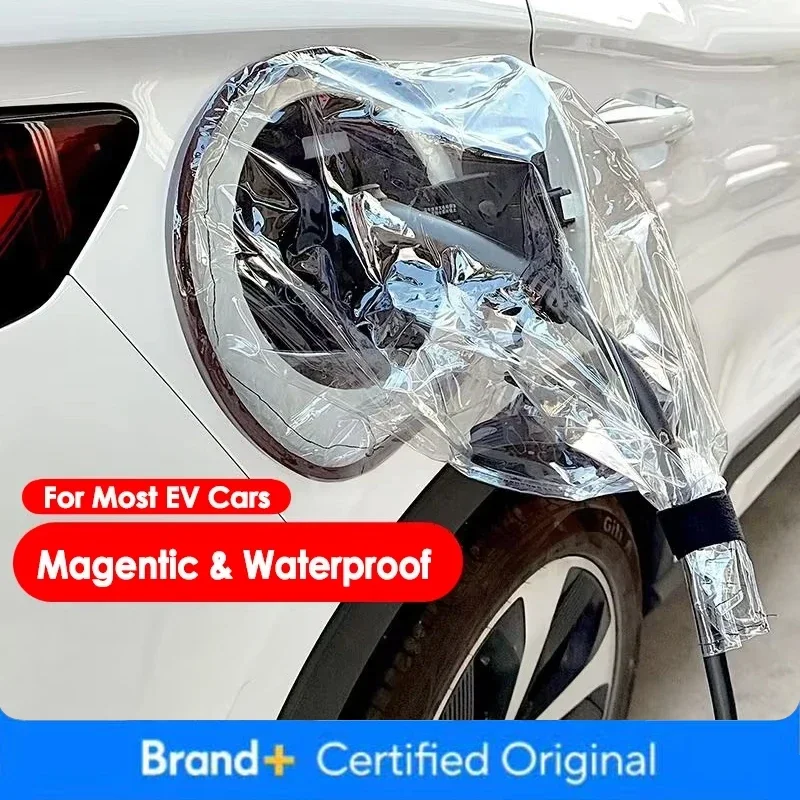 EV Charger Port Rainproof Protector Cover, Magnetic Electric Car Charger Plug Cover, Outdoor Waterproof Durable, Transparent