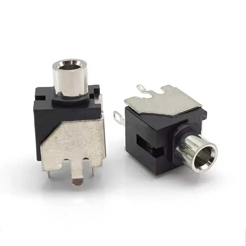 3.5mm audio socket PJ-301B Metal bracket Headphone socket 4-pin metal PJ301 Vertical connector