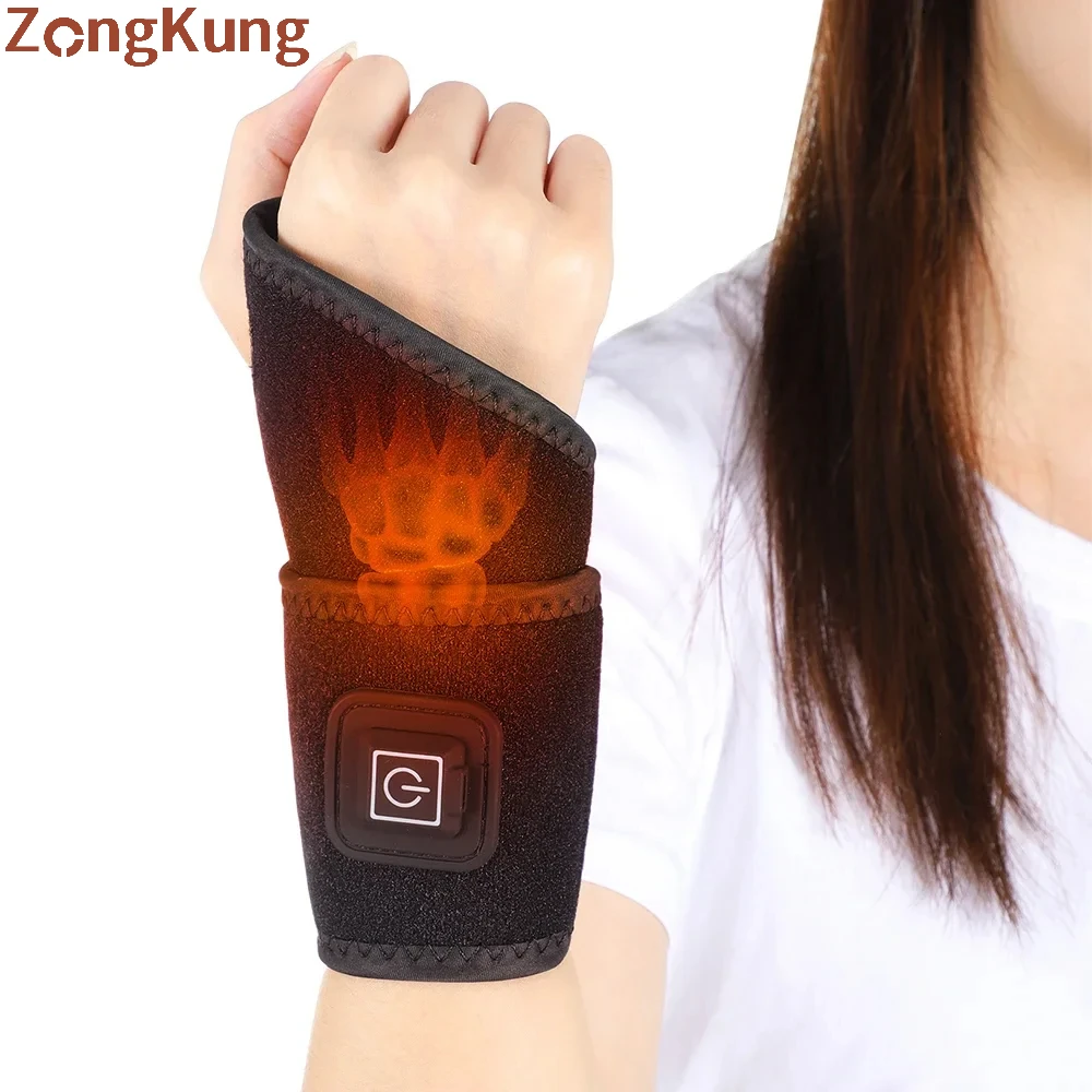 

Infrared Physical Therapy Heating Wrist Strap for Arthritis Pain Relief, Hand Tendonitis Relief, USB Rechargeable Wrist Strap