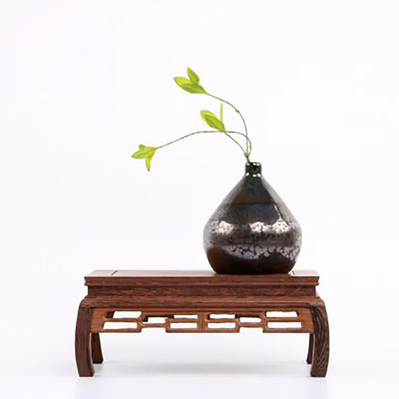 Solid Wood Carving Crafts, Rectangular Flower Pots, Flower Pots, Buddha Statue Base, Wooden Decorations