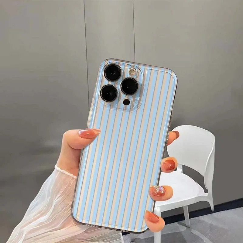 Stripes Silicone Transparent Phone Case