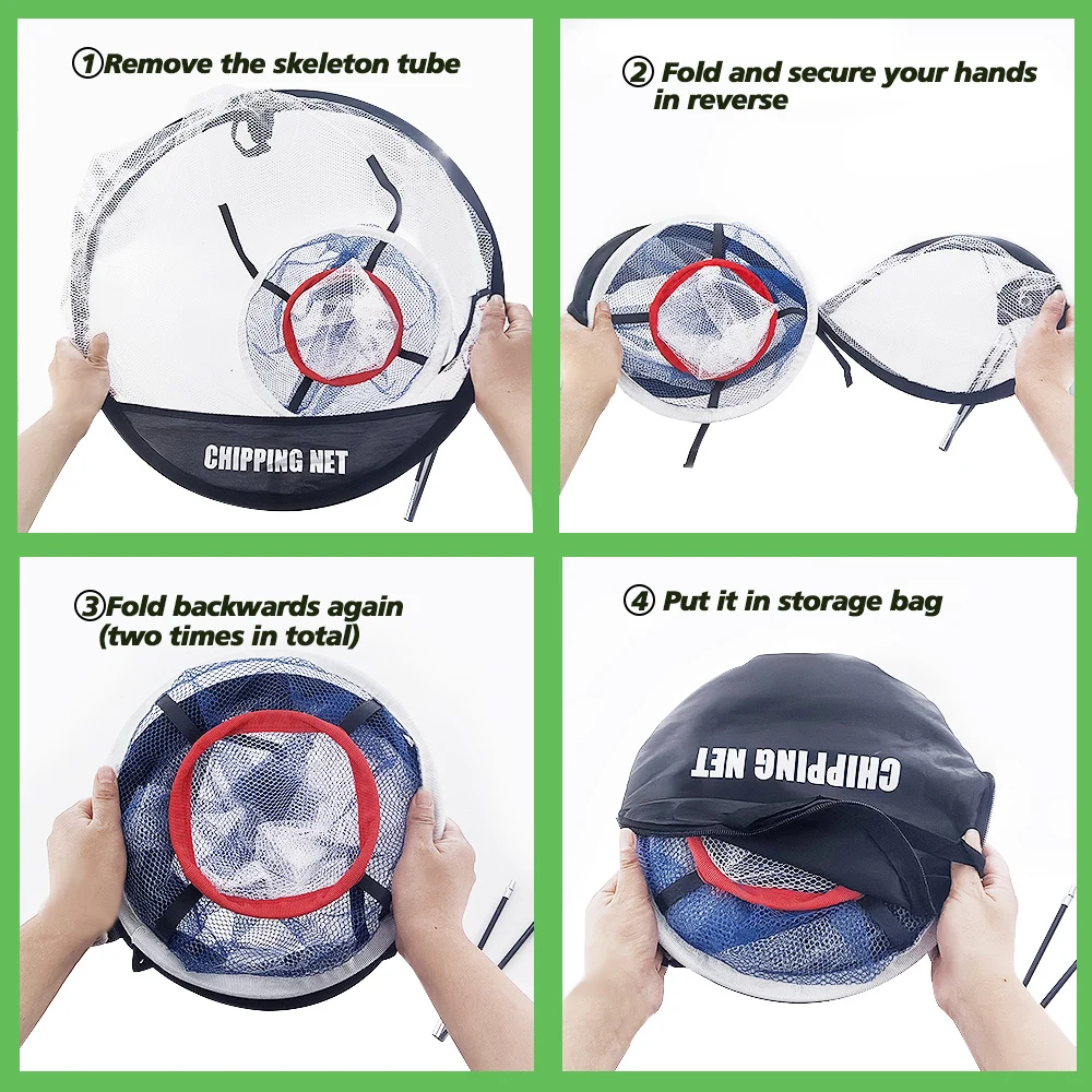 Golf Swing Trainer Golf Training Chipping Net Indoor Outdoor Foldable Swing Net Pitching Cages Hitting Mat Golf Accessories