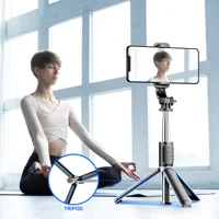 Q02 Foldable Tripod Selfie Stick Wireless Bluetooth Live Stand Holder Stabilizer for Huawei Xiaomi iPhone Cell Phone - Image 4