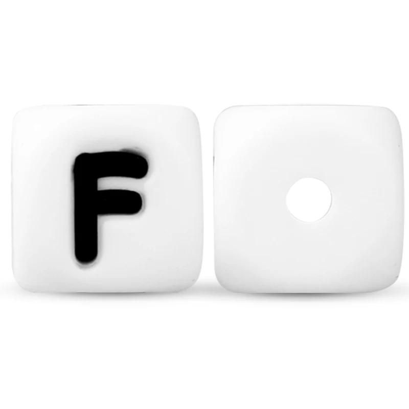 Set of 10 Silicone Alphabet Beads for Personalized Jewelry - BPA Free
