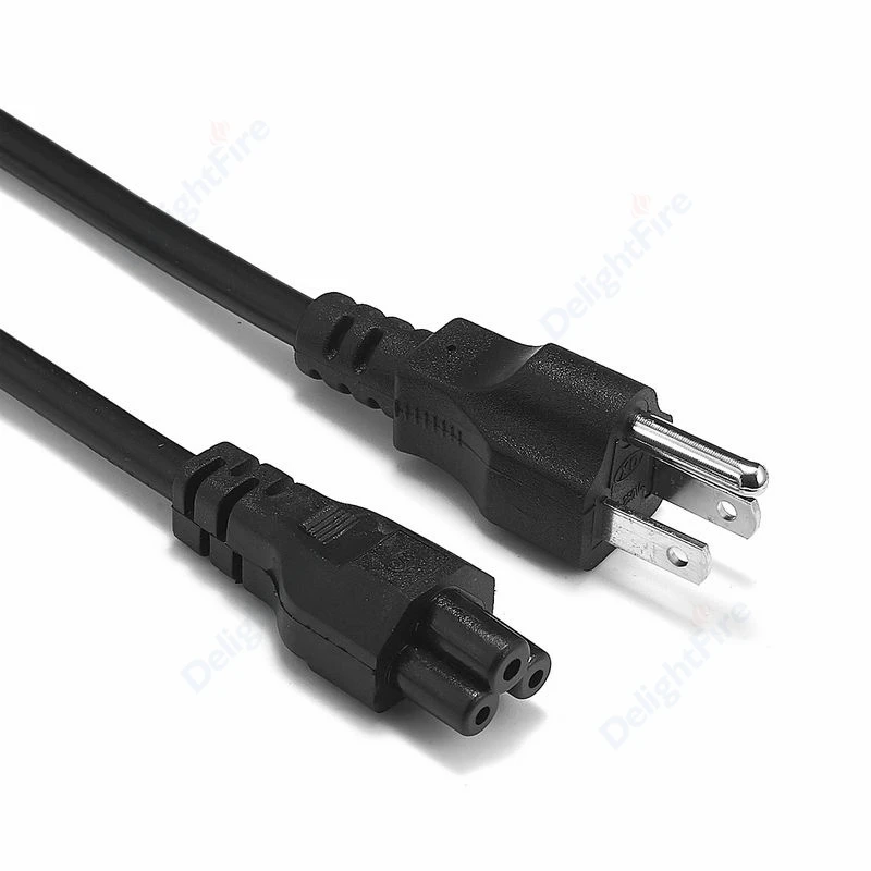 

US Plug Power Cable 3 Pin Prong C5 Cloverleaf USA Power Cord 1.2m 4ft For AC Adapters Laptop Notebook LG LCD Televisions