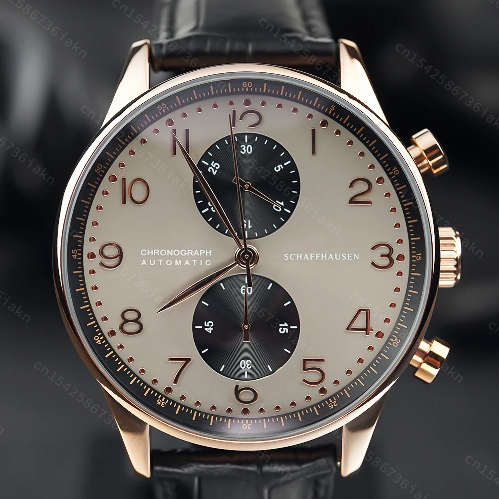 2022 Fashion New Men's Automatic Watch 44mm Sapphire Crystal Glass Stainless Steel Leather Strap Sports Leisure Waterproof