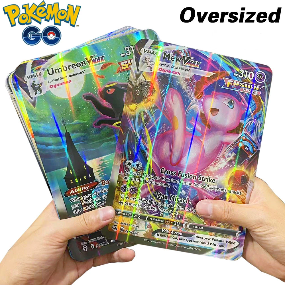 15/30Pcs Cartes Pokemon 15*21cm Grande Taille Vmax Vstar GX Jumbo Lettres Surdimensionné Arceus