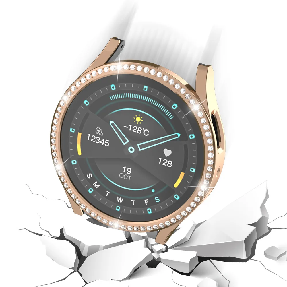 Bling Case For Samsung Galaxy Watch7 6 5 4 40mm 44mm Protective Case PC encrusted shiny Diamond cover bumper no glass Accessorie watch protective case,watch case,watch protective cover,watch cover