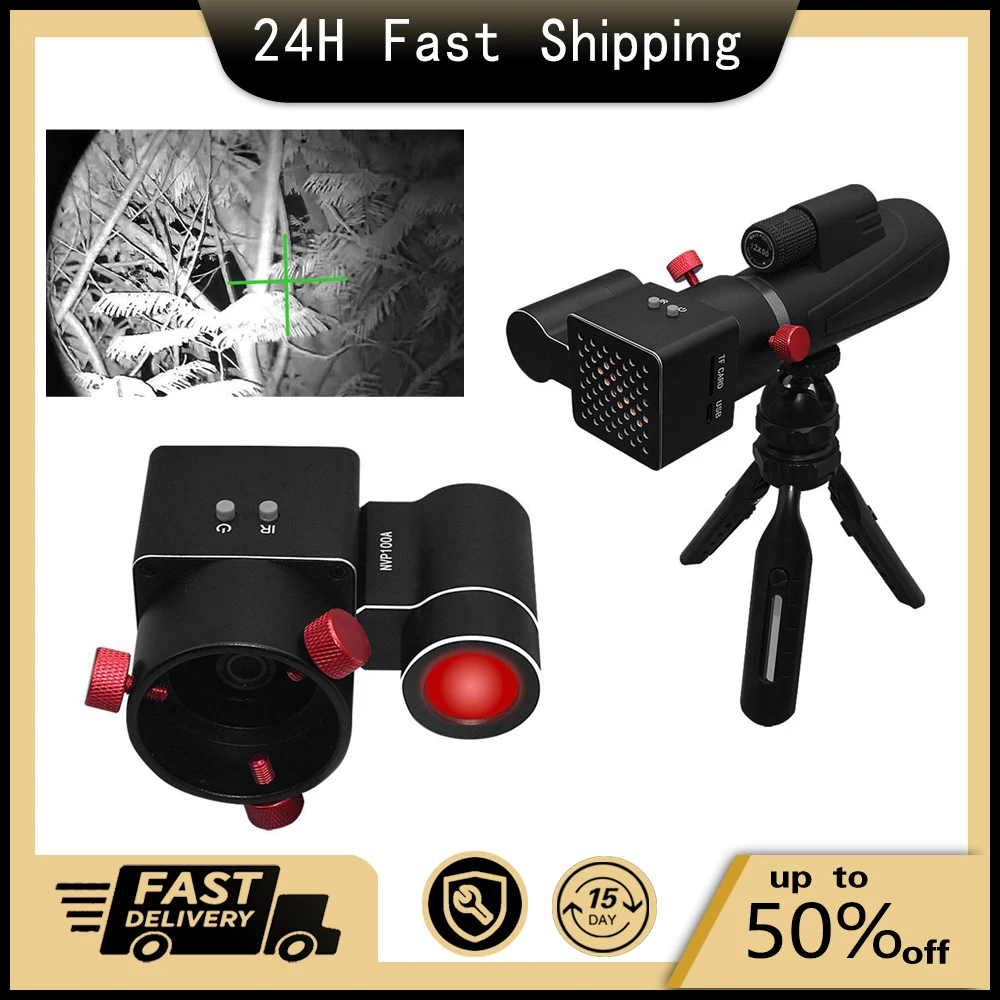 

1080P Telescopes WiFi Digital Night Vision Sight 350M Infrared Telescope Accessories APP Control for Hunting Video Recording