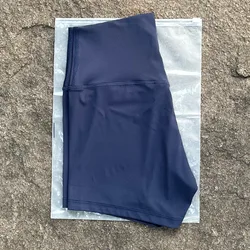 Women's Sexy High Waist Solid Color Yoga Shorts - Soft, Tight, and Perfect - S (Navy blue)