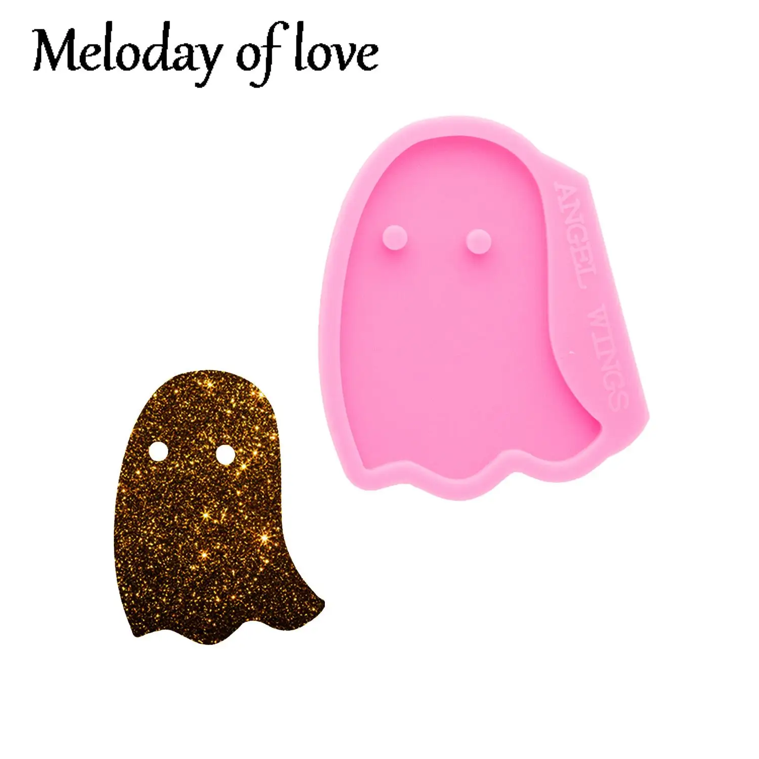 Shiny Halloween Geist Keychain Formen, Hexe Epoxy Harz Formen, Silikon Bat Fondant Schokolade Form DY0142 – Detail 25