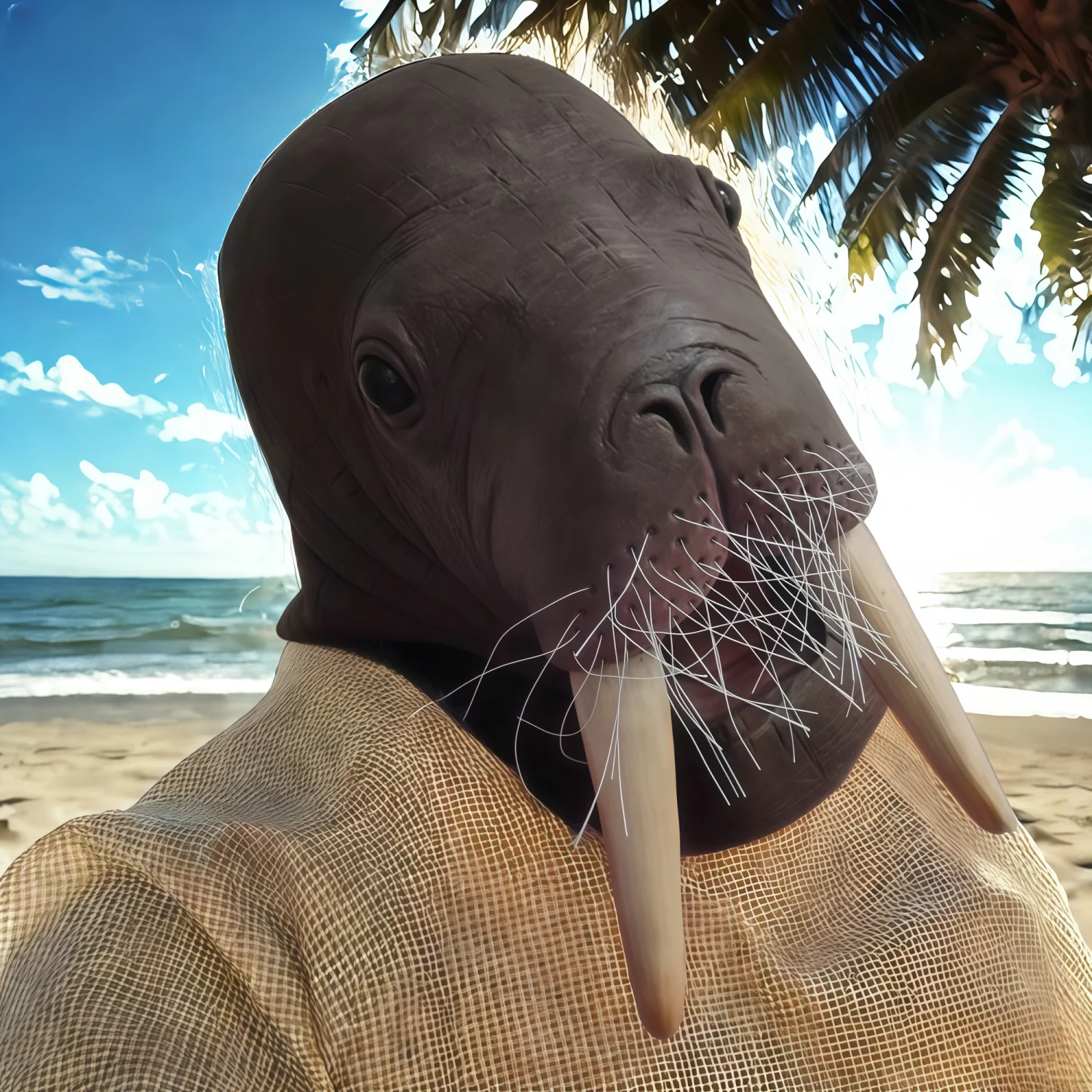 Walrus Mask 1PC Realistic walrus Latex Animal Masks Halloween Cosplay Mask Sea Lion ...