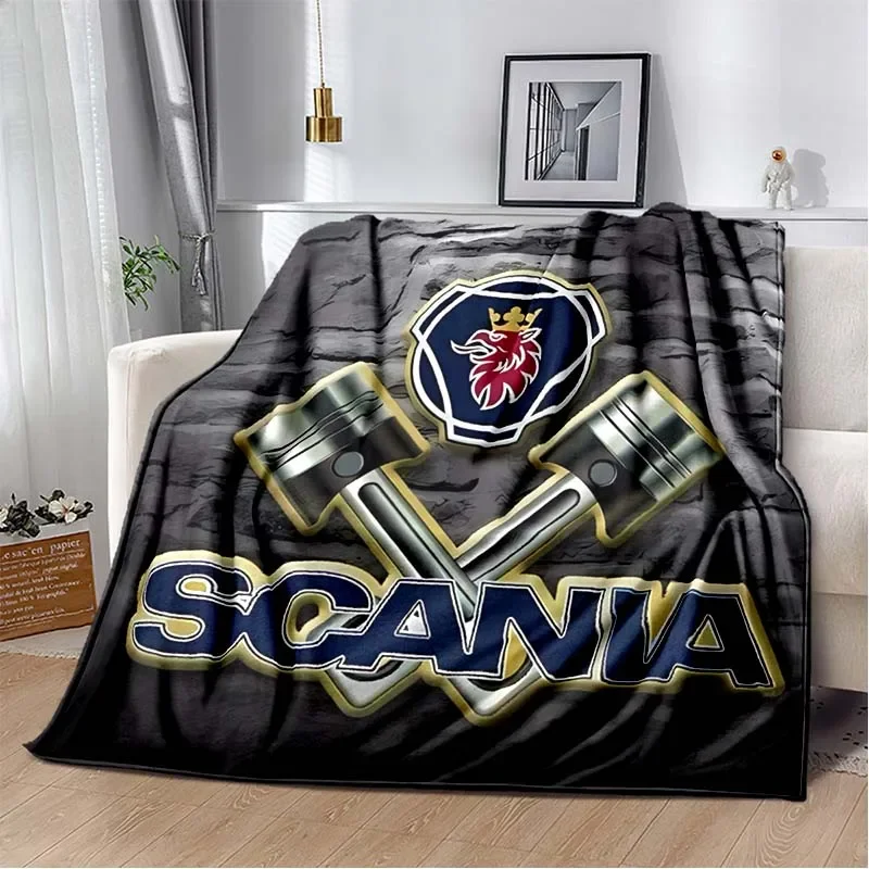 

Одеяло с логотипом S-Scania, модный художественный принт, для семьи, гостиной, дивана, тонкое спальное одеяло, портативное дорожное одеяло для улицы и автомобиля