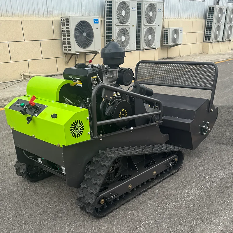Tosaerba personalizzato, fattoria da giardino, tosaerba cingolato con telecomando completamente automatico, frantoio, robot intelligente - immagine 3