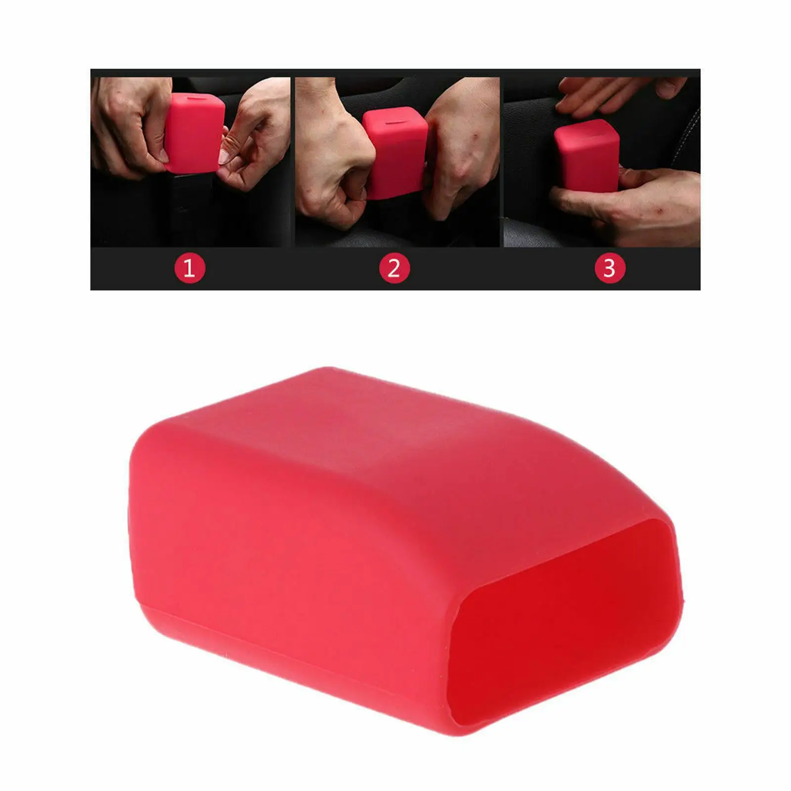 Silicone Car Seat Belt Buckle Covers Dust Prevention Car Safety Buckle Clip Scratch-proof Protector Interior Button Cover