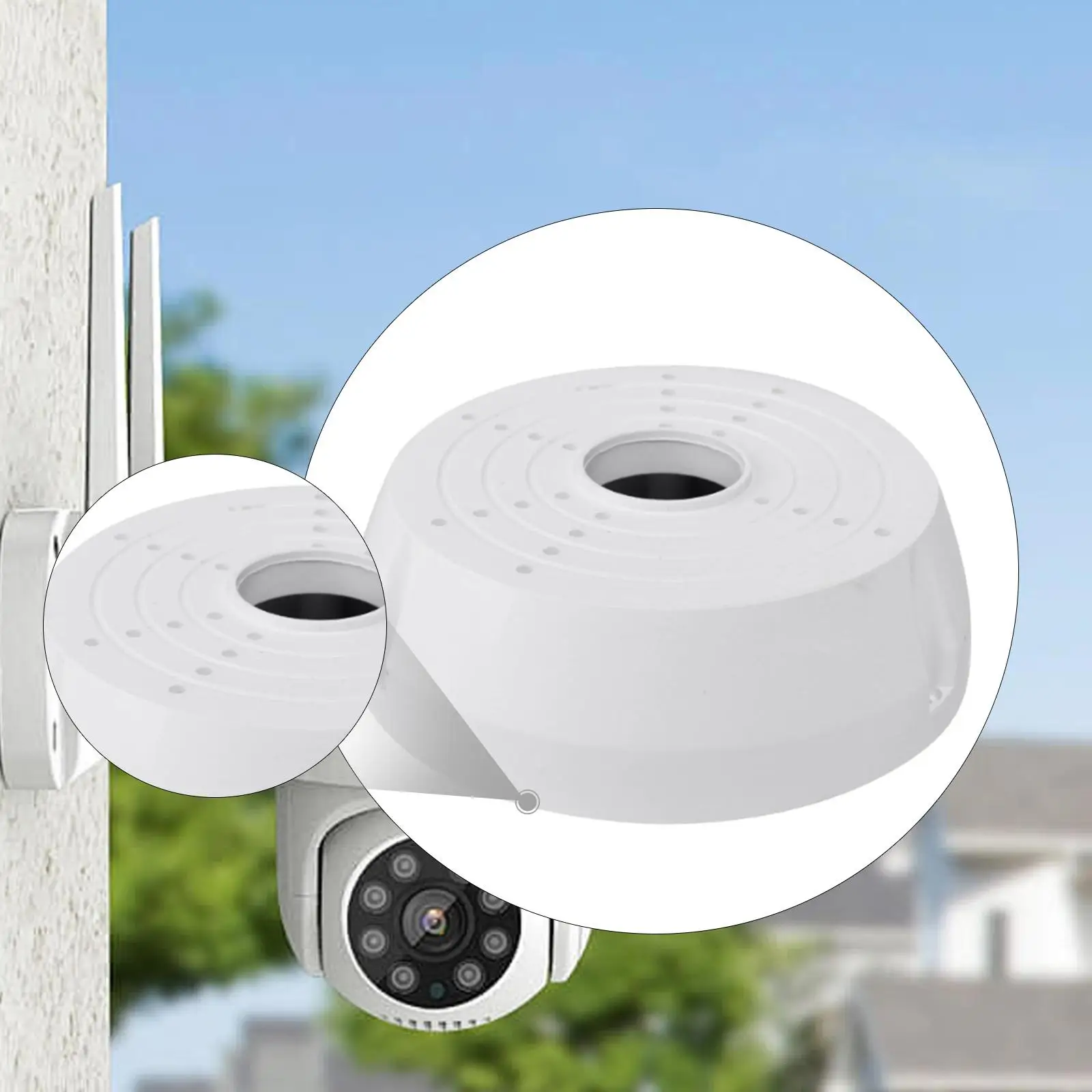 Dome Camera Junction Box Parts Camera Junction Mounting Box for Dome Cameras Security Camera Surveillance Cameras Outdoor Indoor