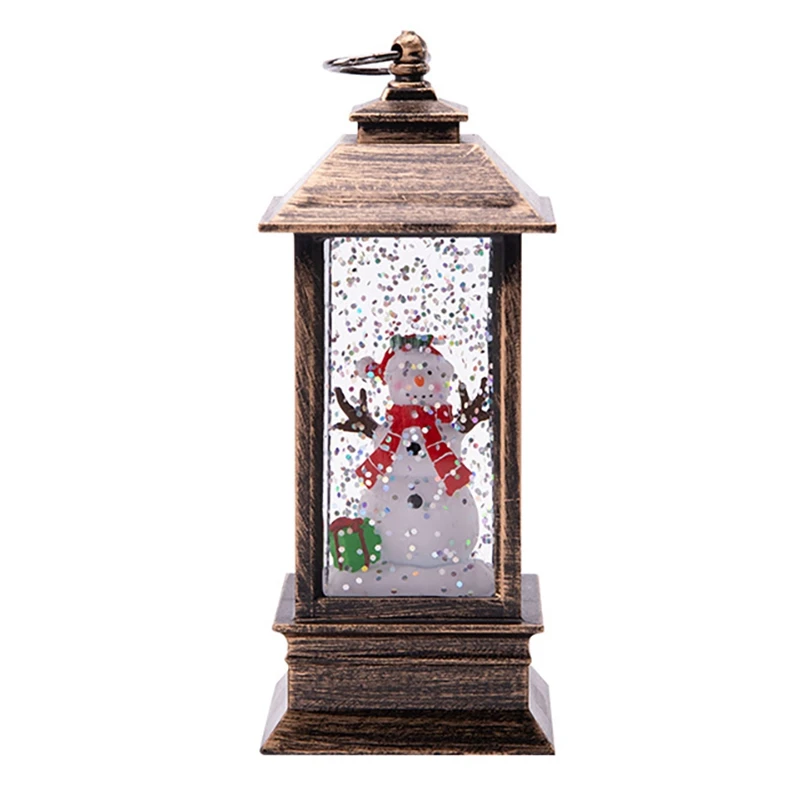 

Снежный шар, фонарь, Рождественский водяной снег, блестящий шар, фонарь, декор для рождества, праздничное украшение, идеальные подарки