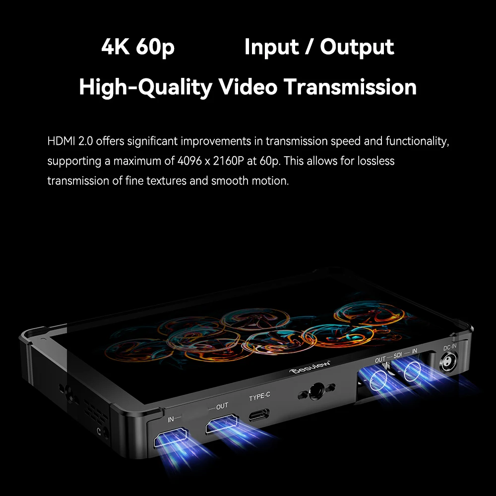 Desview OL7/OL7S 7 Inch 3D LUT DSLR Camera Field Monitor OLED Display High Brightness With Battery Slots HDMI-compatible SDI