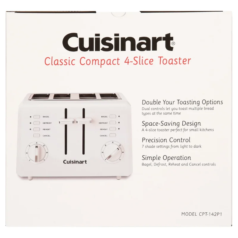 Cuisinart CPT-142C 4-Slice Compact Toaster, White